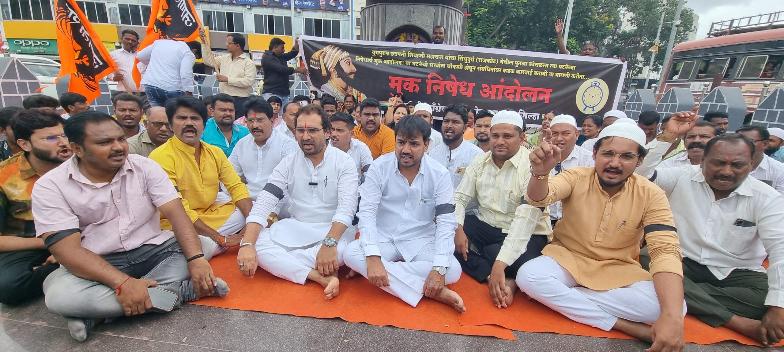 छत्रपती शिवाजी महाराज आमची अस्मिता राजकोट येथील घटनेत दोषींवर गुन्हे दाखल करण्याची राष्ट्रवादीची मागणी